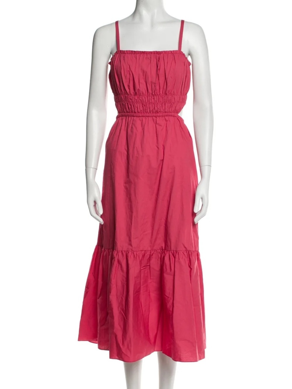 INTERMIX $328 • 17” PTP • Cynthia Cotton Smocked Midi Dress NEW/ TAGS - Picture 3 of 6